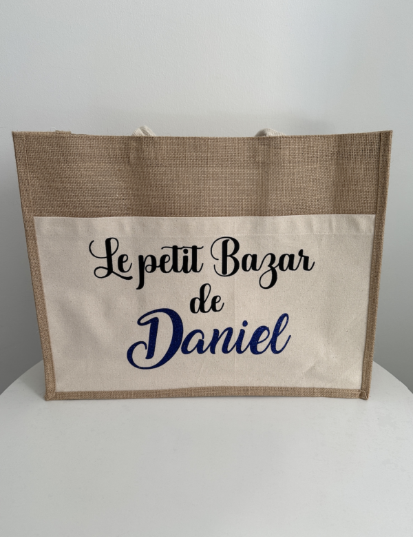 Sac en jute personnalisé avec une phrase